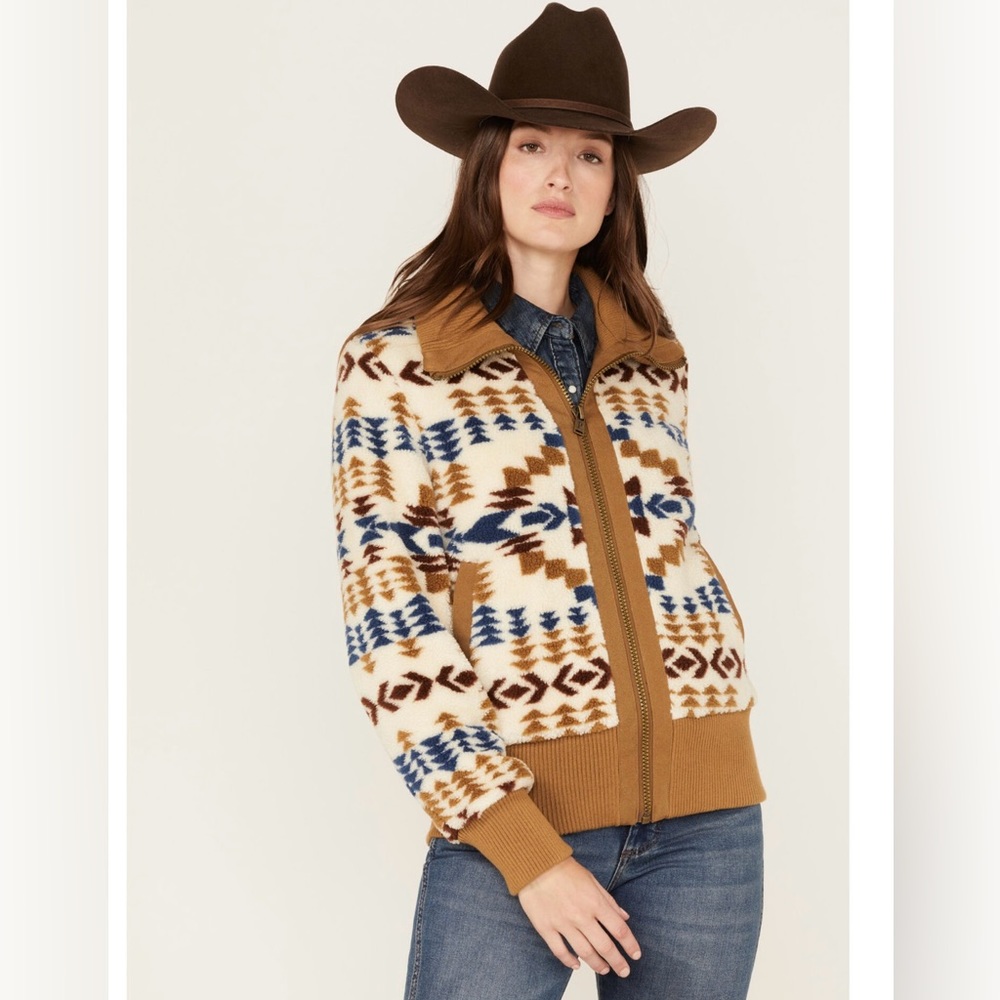 Pendleton Women's Foxglove Fleece Bomber Jacket NWT Size Medium